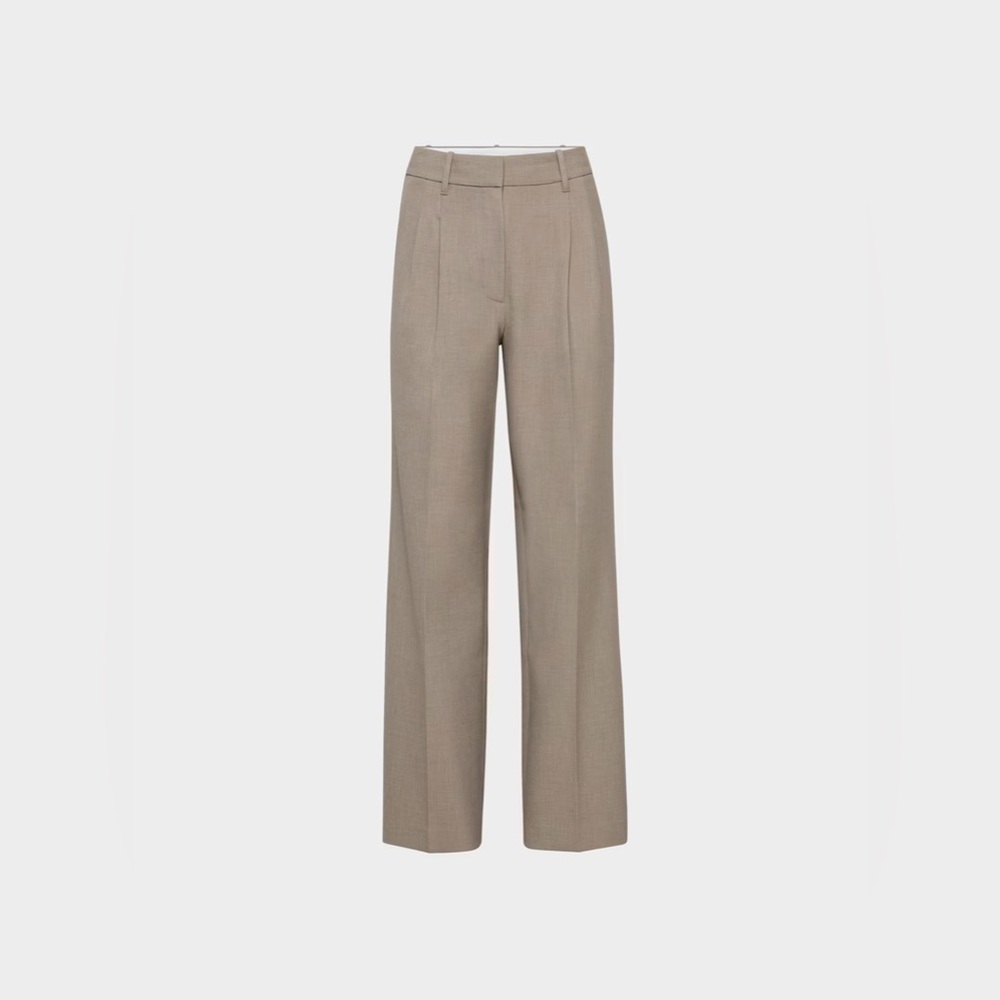 Aritzia The Effortless Pant™ - (Re)ssential Elegant Tan Wide Leg Trousers Sz 0 - Picture 8 of 17